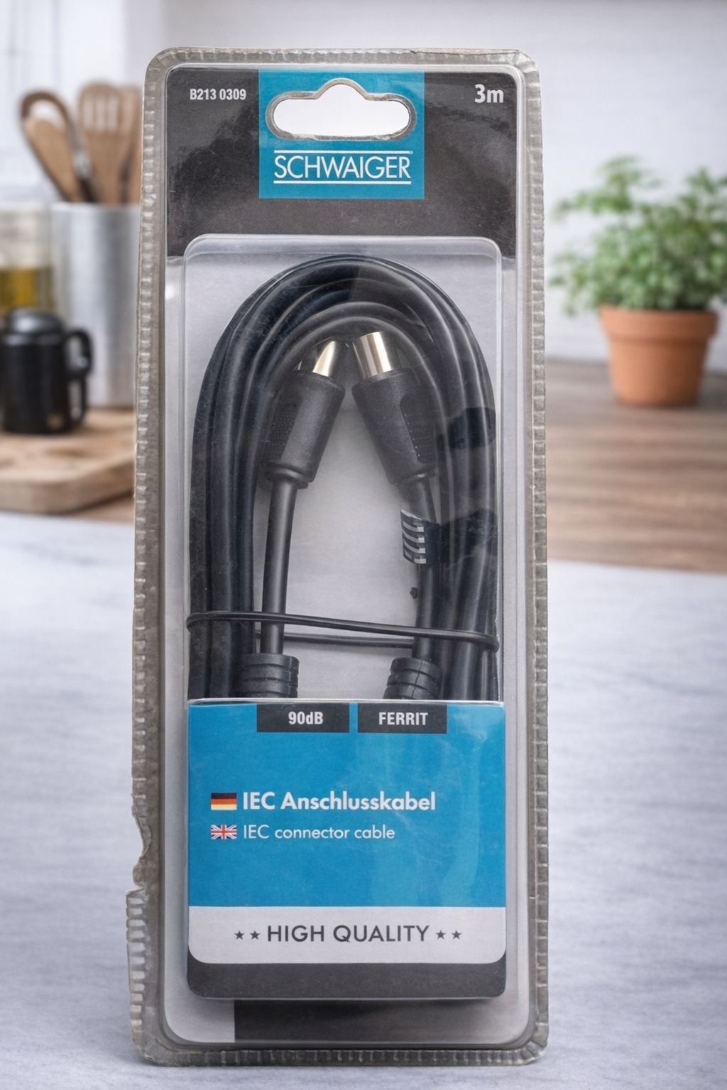 Schwaiger B2130309 IEC Antennenkabel 3 Meter Anschlusskabel